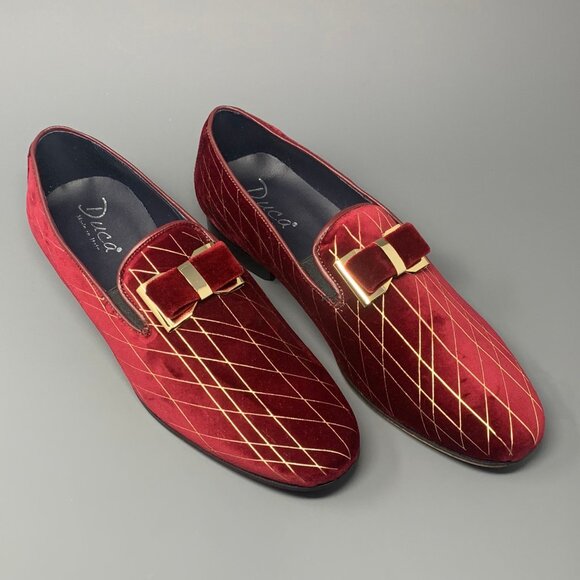 ** NEW ** DUCA by Matiste Velvet Gold Slip On Italian Loafer/Slipper, Men’s 11 - Picture 4 of 7